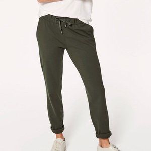 Lululemon pant - on the fly 7/8 pant- dark olive